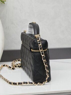Chanel Caviar Quilted Vanity Case